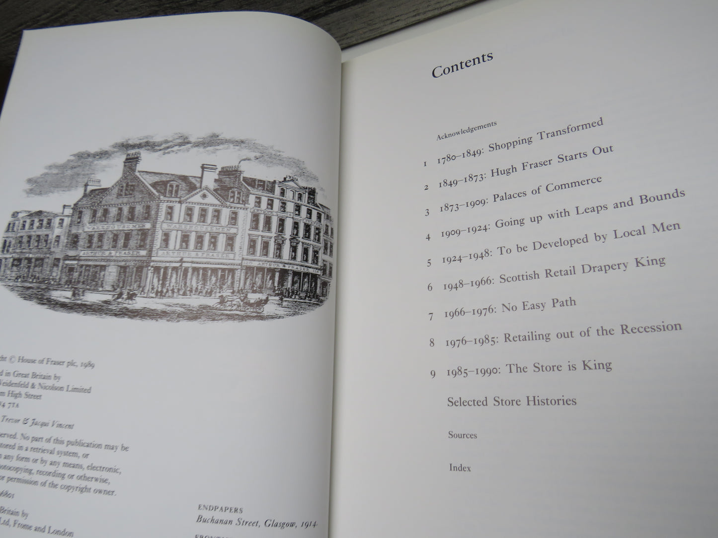 A Legend of Retailing House of Fraser By Michael Moss and Alison Turton 1989