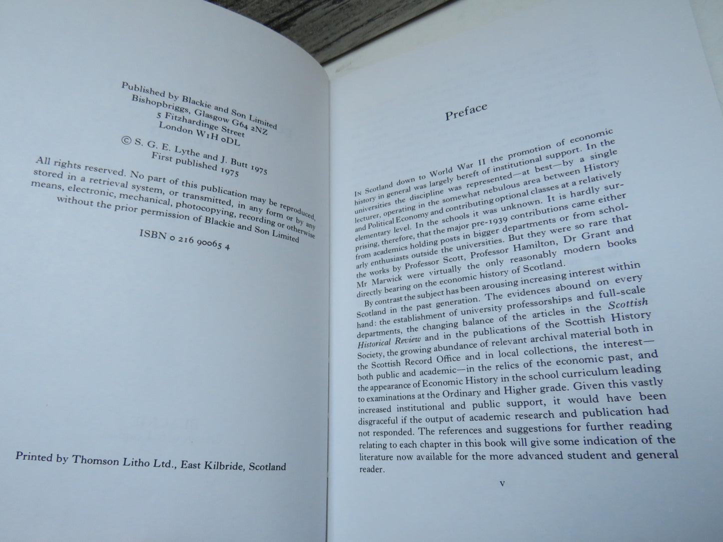 An Economic History of Scotland 1100-1939 By S. G. E. Lythe and J. Butt 1975