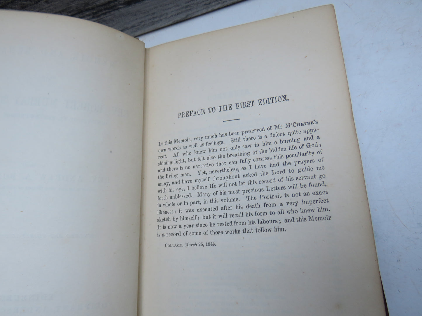 Memoir and Remains of the Rev. Robert Murray M'Cheyne Minister of St. Peter's Church, Dundee By The Rev. Andrew A. Bonar 1883