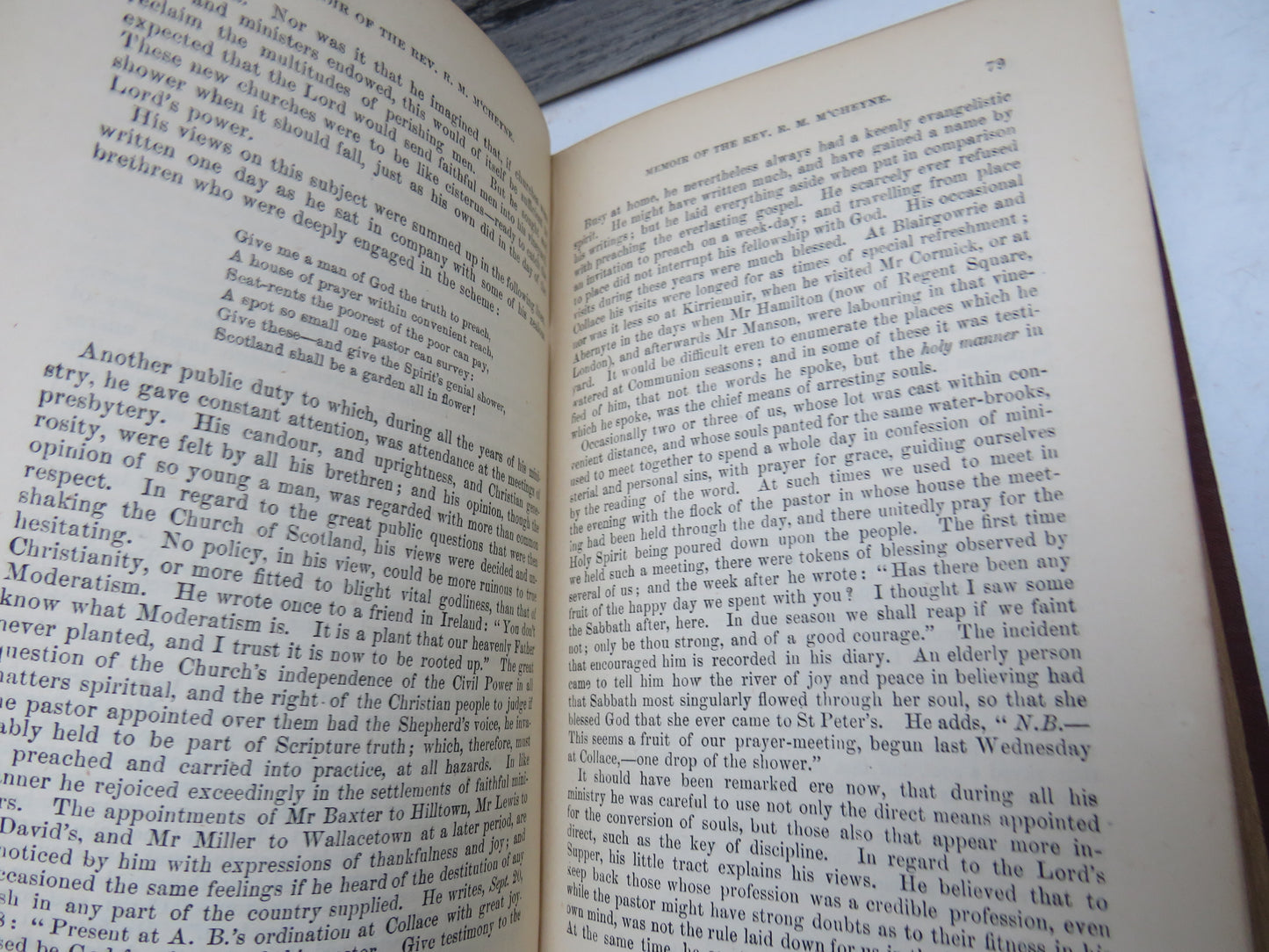 Memoir and Remains of the Rev. Robert Murray M'Cheyne Minister of St. Peter's Church, Dundee By The Rev. Andrew A. Bonar 1883