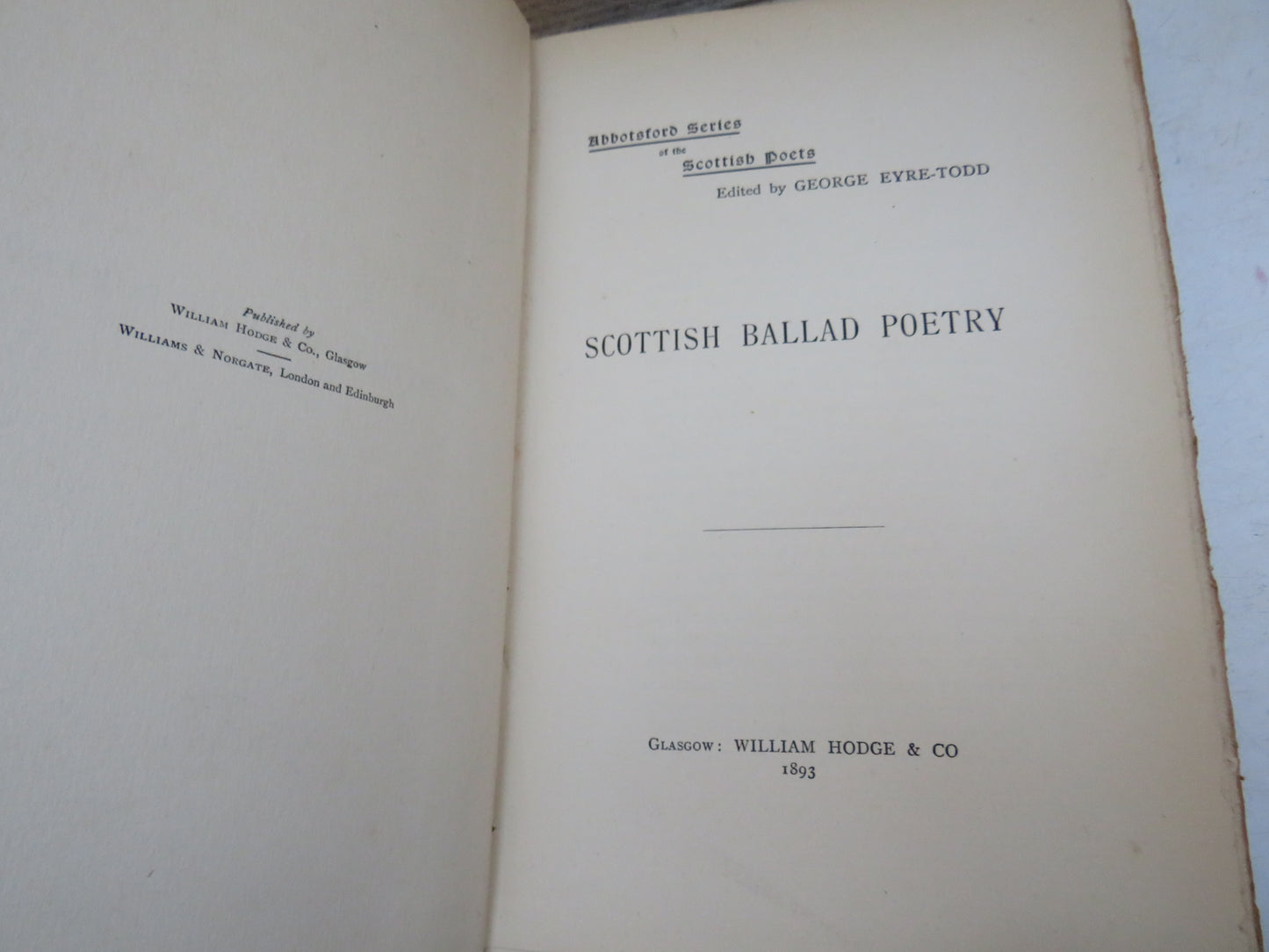 Scottish Ballad Poetry 1893