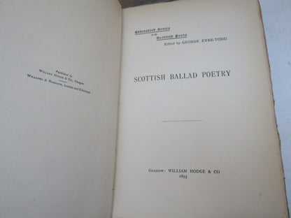 Scottish Ballad Poetry 1893