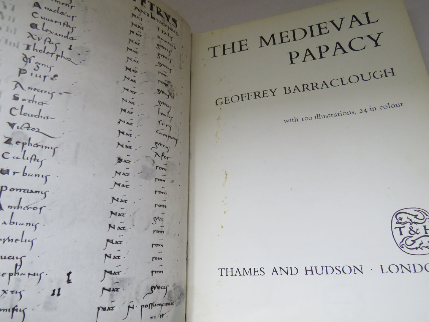 The Medieval Papacy By Geoffrey Barraclough 1968