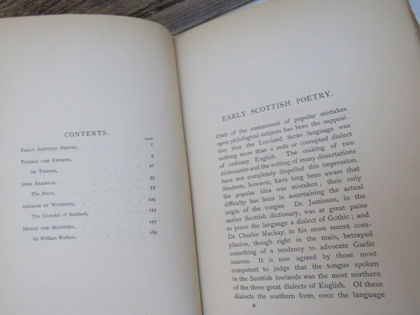 Early Scottish Poetry Thomas The Rhymer John Barbour Androw of Wyntoun Henry The Minstrel 1891