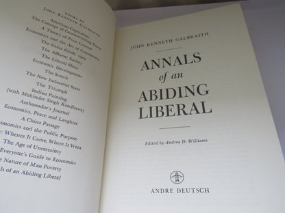 Annals of an Abiding Liberal By John Kenneth Galbraith 1980 book image 3