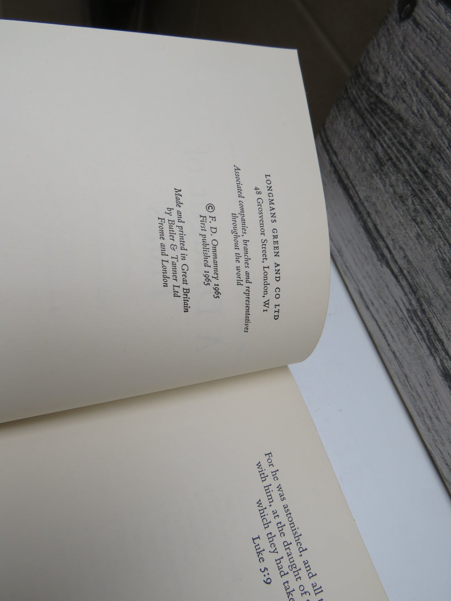 A Draught of Fishes By F.D. Ommanney 1965 1st Edition
