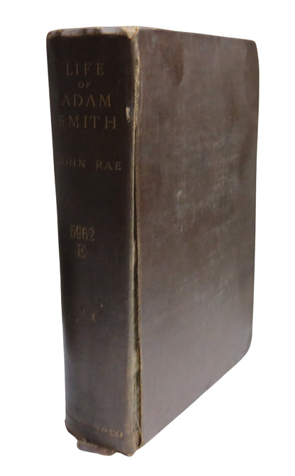 Life of Adam Smith By John Rae 1895 Antique Victorian Book book front cover