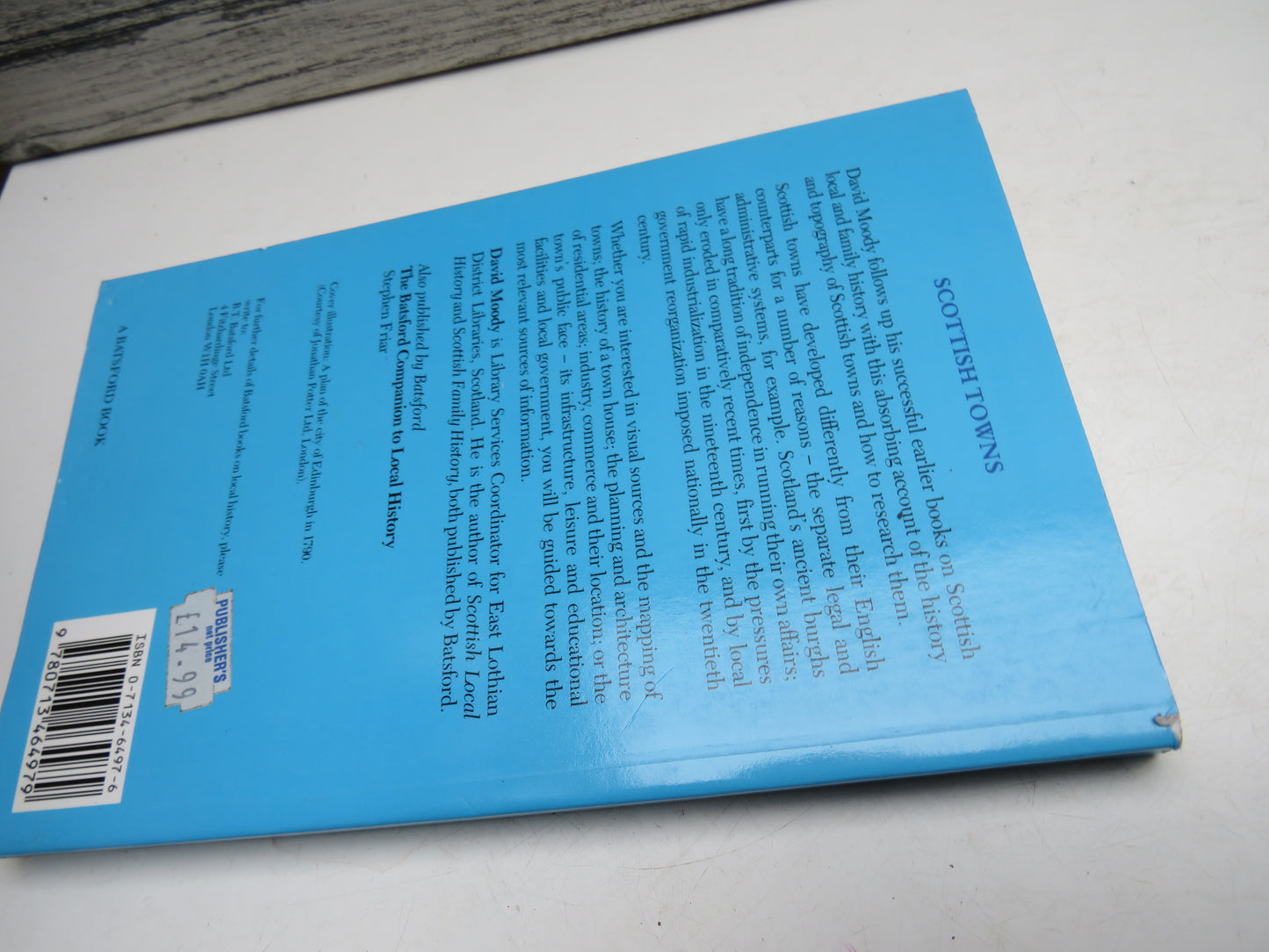 Scottish Towns A Guide For Local Historians By David Moody 1992