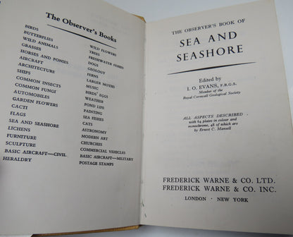 The Observer's Book of Sea & Seashore Edited by I. O. Evans, 1970 book image 3