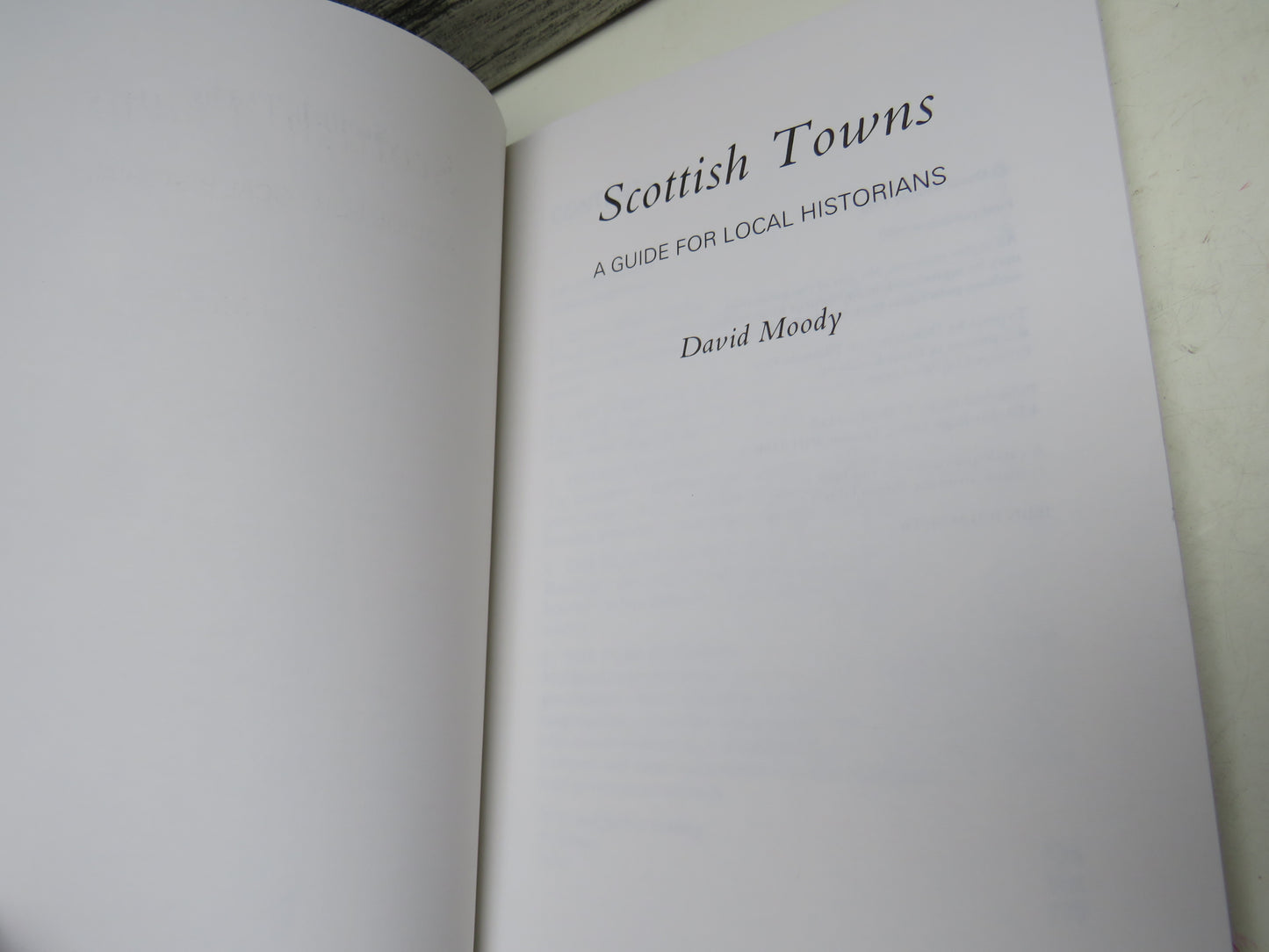 Scottish Towns A Guide For Local Historians By David Moody 1992