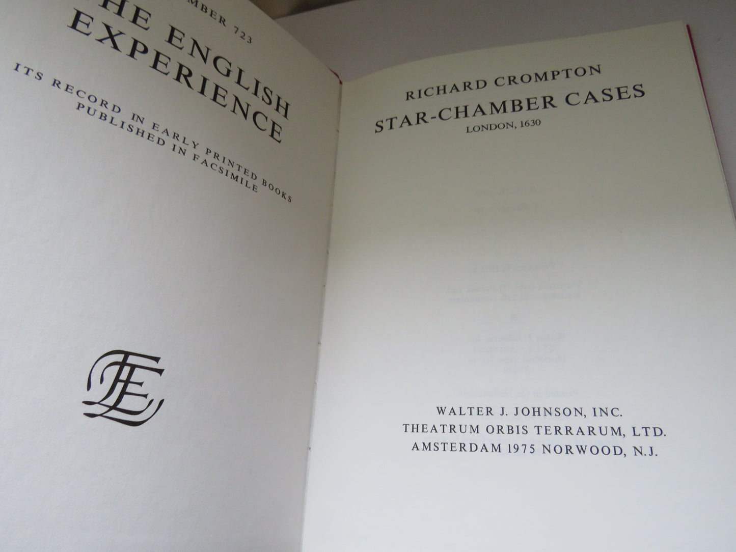 Star-Chamber Cases London, 1630 By Richard Crompton 1975