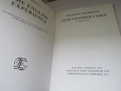 Star-Chamber Cases London, 1630 By Richard Crompton 1975 book image 3