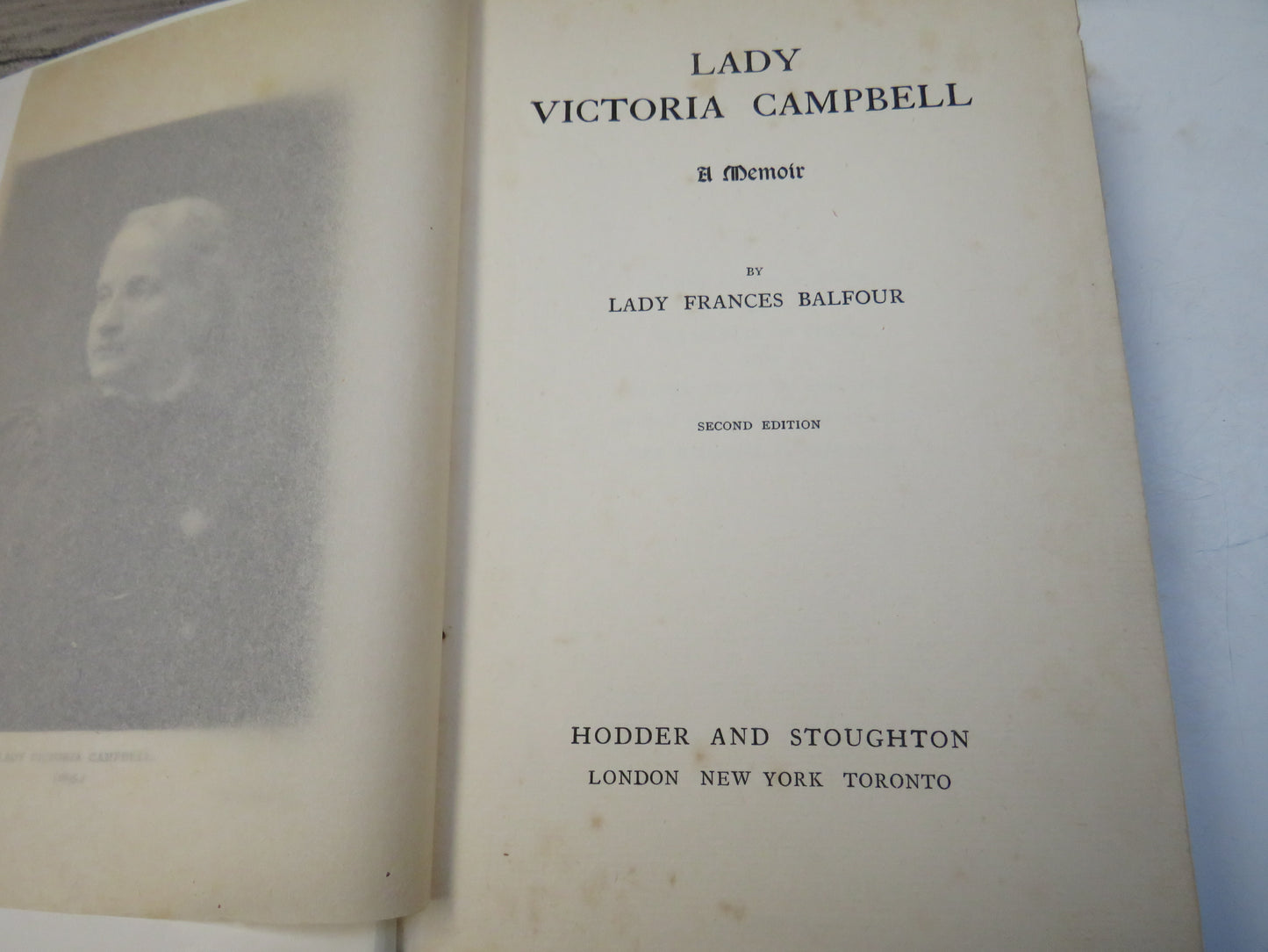 Lady Victoria Campbell A Memoir By Lady Frances Balfour