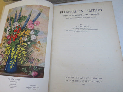 Flowers In Britain Wild, Ornamental and Economic and Some Relatives In Other Lands By L. J. F. Brimble 1944