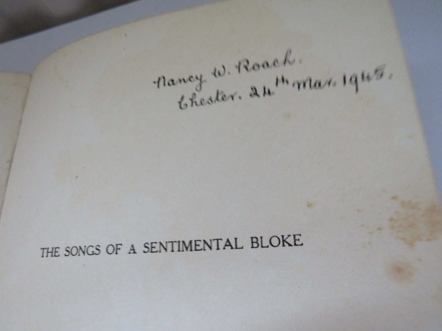 The Songs of A Sentimental Bloke By C.J. Dennis 1923