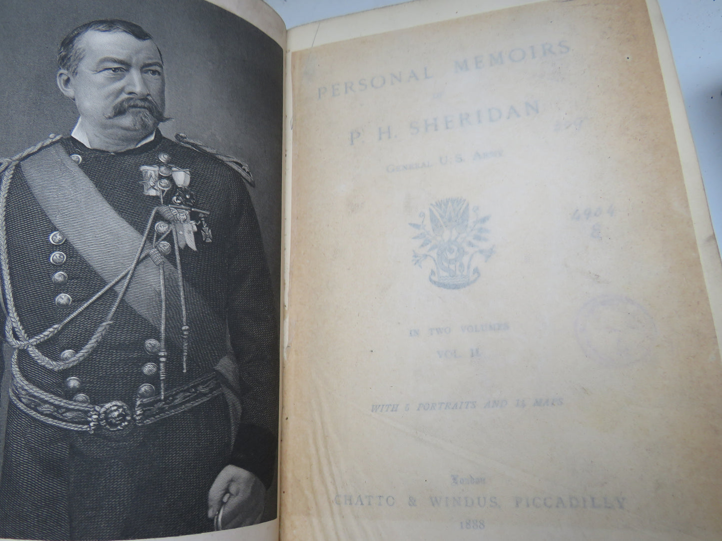 Personal Memoirs of P.H. Sheridan General U.S. Army In 2 Volumes 1888