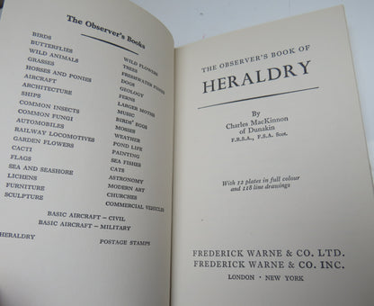 The Observer's Book of Heraldry by Charles MacKinnon of Dunakin, 1968 book image 3