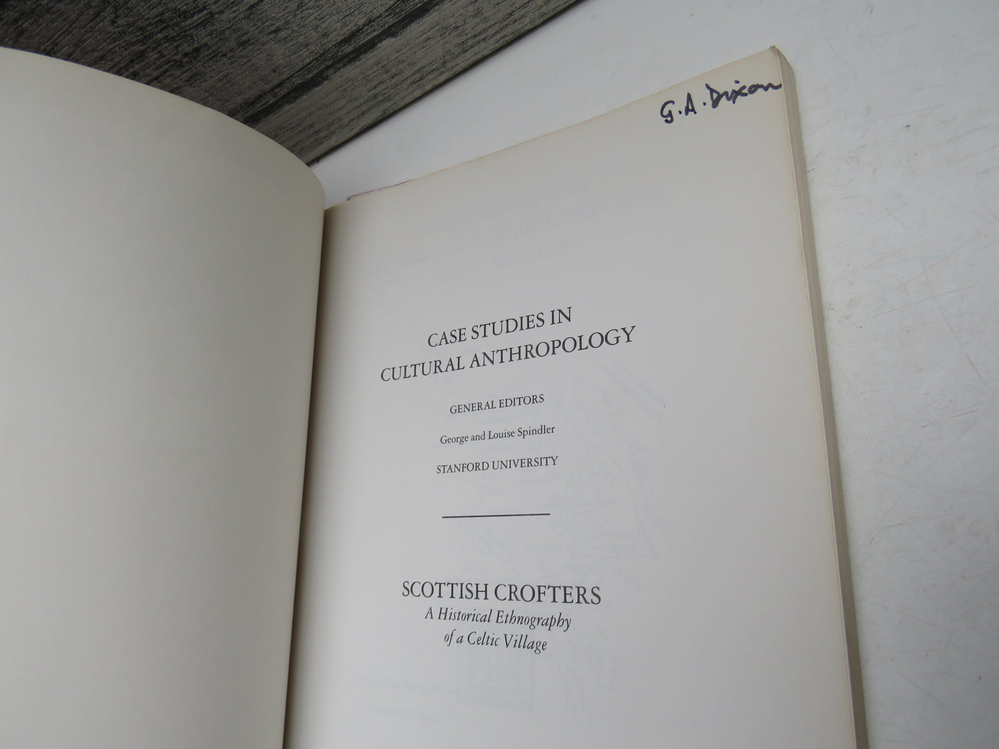 Scottish Crofters A Historical Ethnography of a Celtic Village By Susan Parman 1990