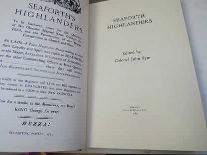 Seaforth Highlanders Edited By Colonel John Sym 1962 book image 4