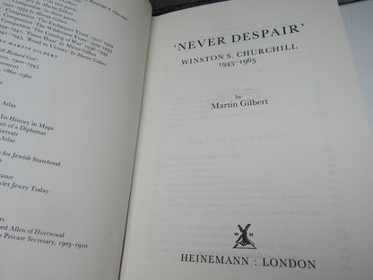 'Never Despair' Winston Churchill 1945-1965 By Martin Gilbert 1988 book image 4