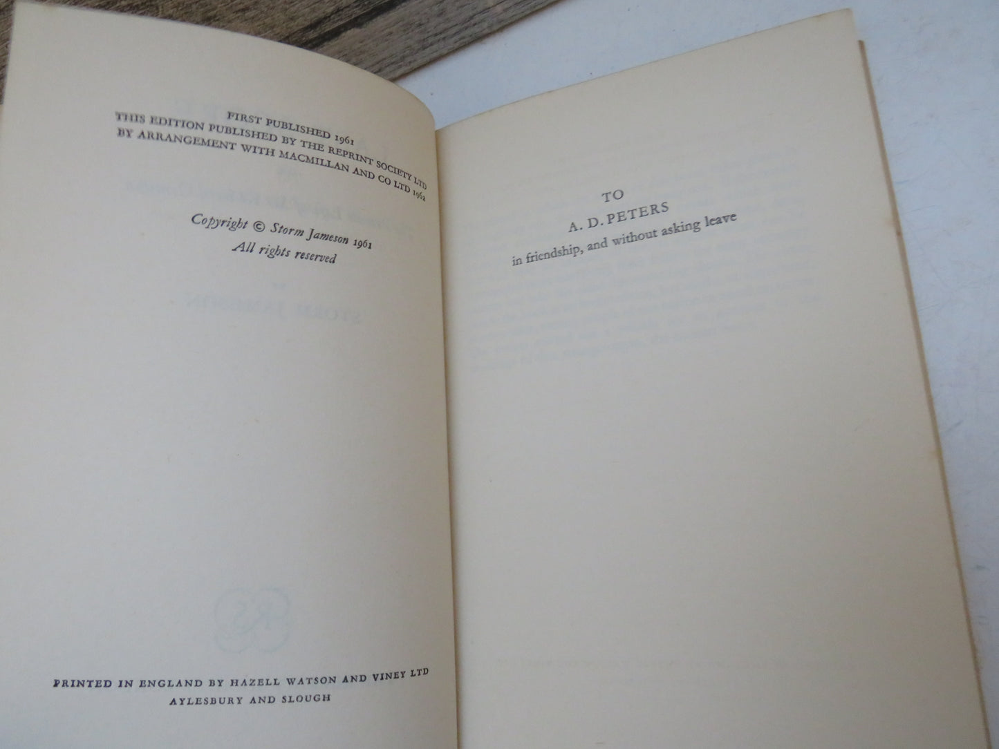 Last Score or The Private Life of Sir Richard Ormston By Storm Jameson 1962