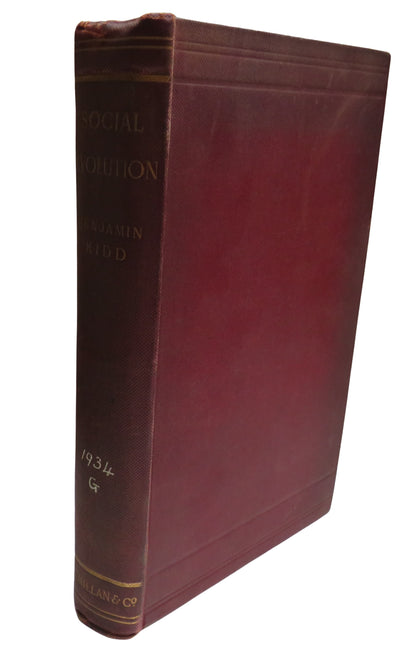 Social Evolution By Benjamin Kidd 1894 Antique Book book front cover