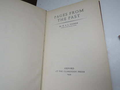 Pages From The Past by H. A. L Fisher, 1939 book image 5