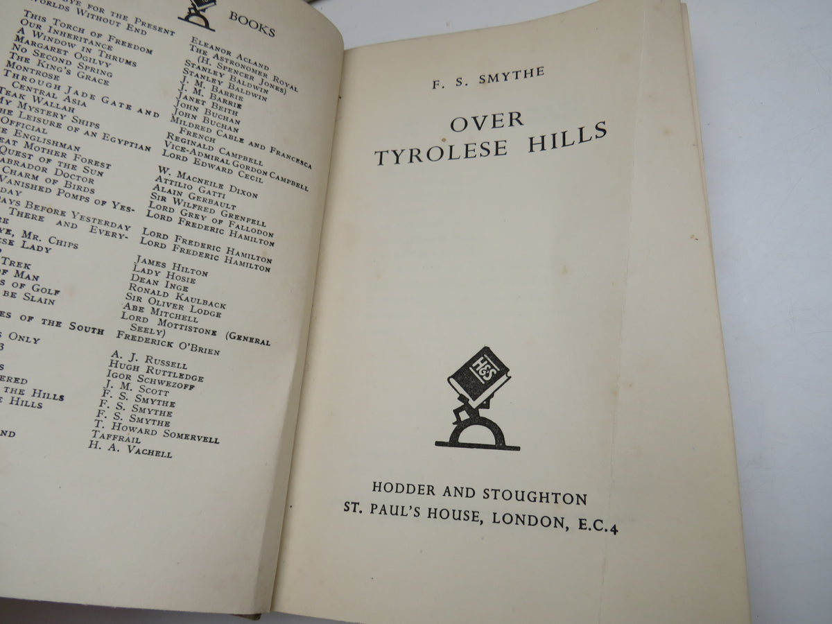 Over Tyrolese Hills By F. S. Smythe 1938