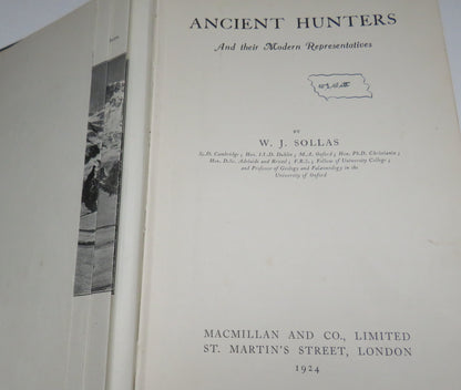 Ancient Hunters and their Modern Representatives by W. J. Sollas, 1924 book image 3