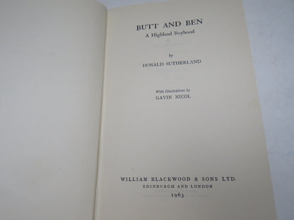 Butt and Ben A Highland Boyhood By Donald Sutherland 1963 book image 4