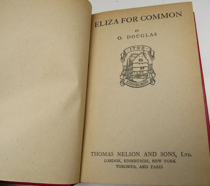 Eliza For Common by O. Douglas, 1930 book image 3