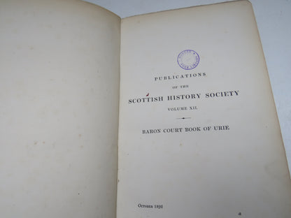 The Court Book of The Barony of Urie In Kincardineshire 1604-1747 Antique Book 1892 book image 5