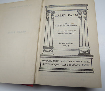 Orley Farm by Anthony Trollope, 1906 Volume I book image 3