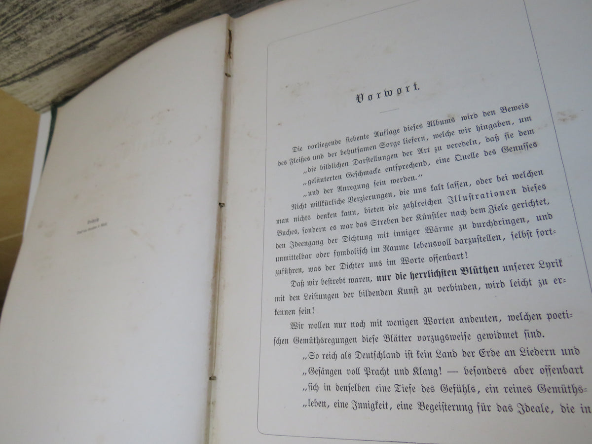 Album Fur Deutschlands Tochter 1872 Antique German Book