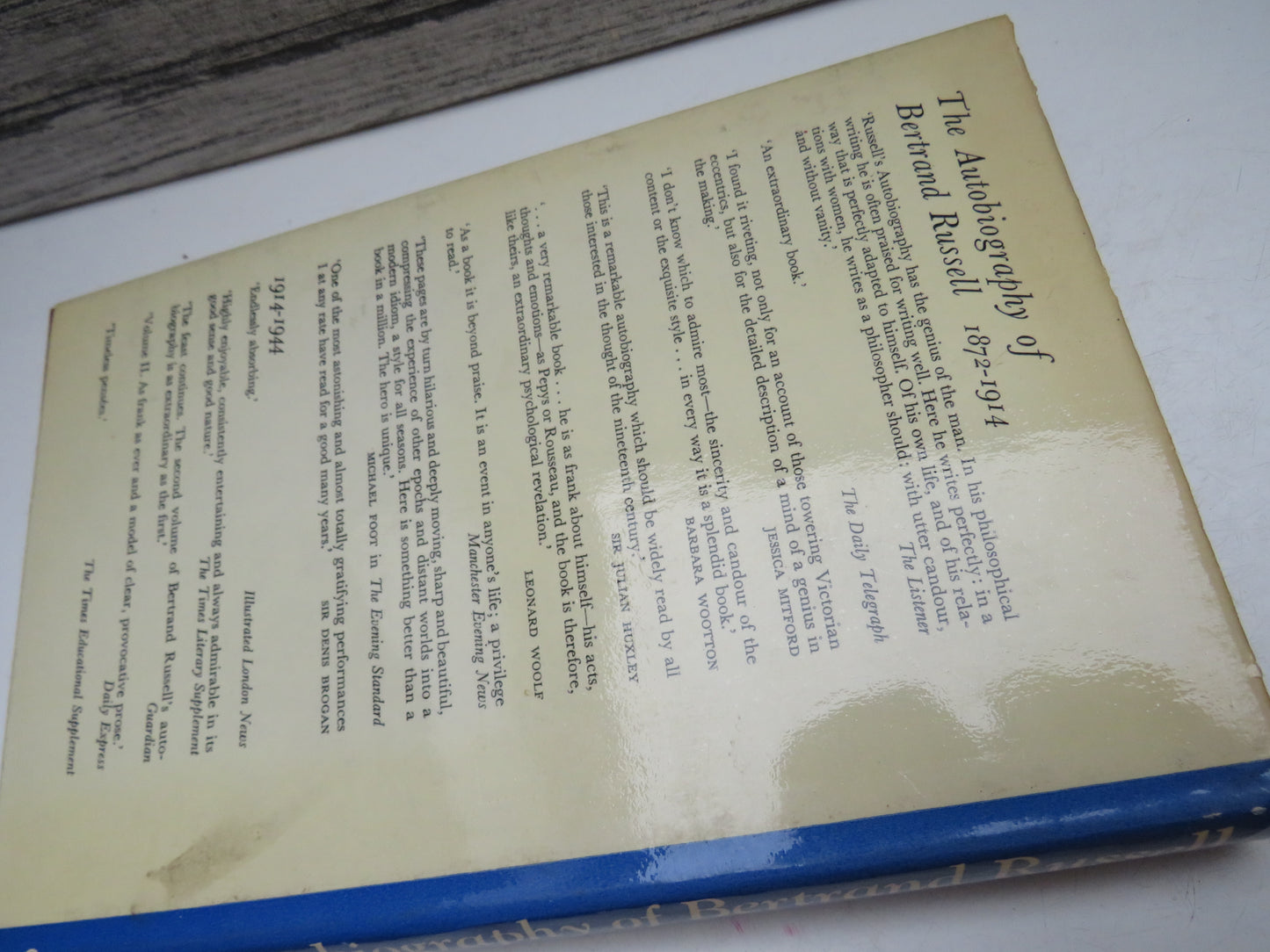 The Autobiography of Bertrand Russell 1944-1967 (Volume III) 1969
