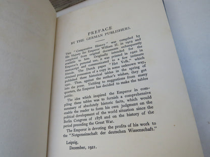 Comparative History 1878-1914 By The Ex-Emperor of Germany Translated By F. Appleby Holt 1921