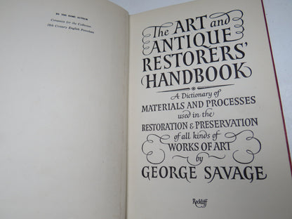 The Art and Antique Restorers Handbook A Dictionary of Materials and Processes Used In The Restorati book image 4
