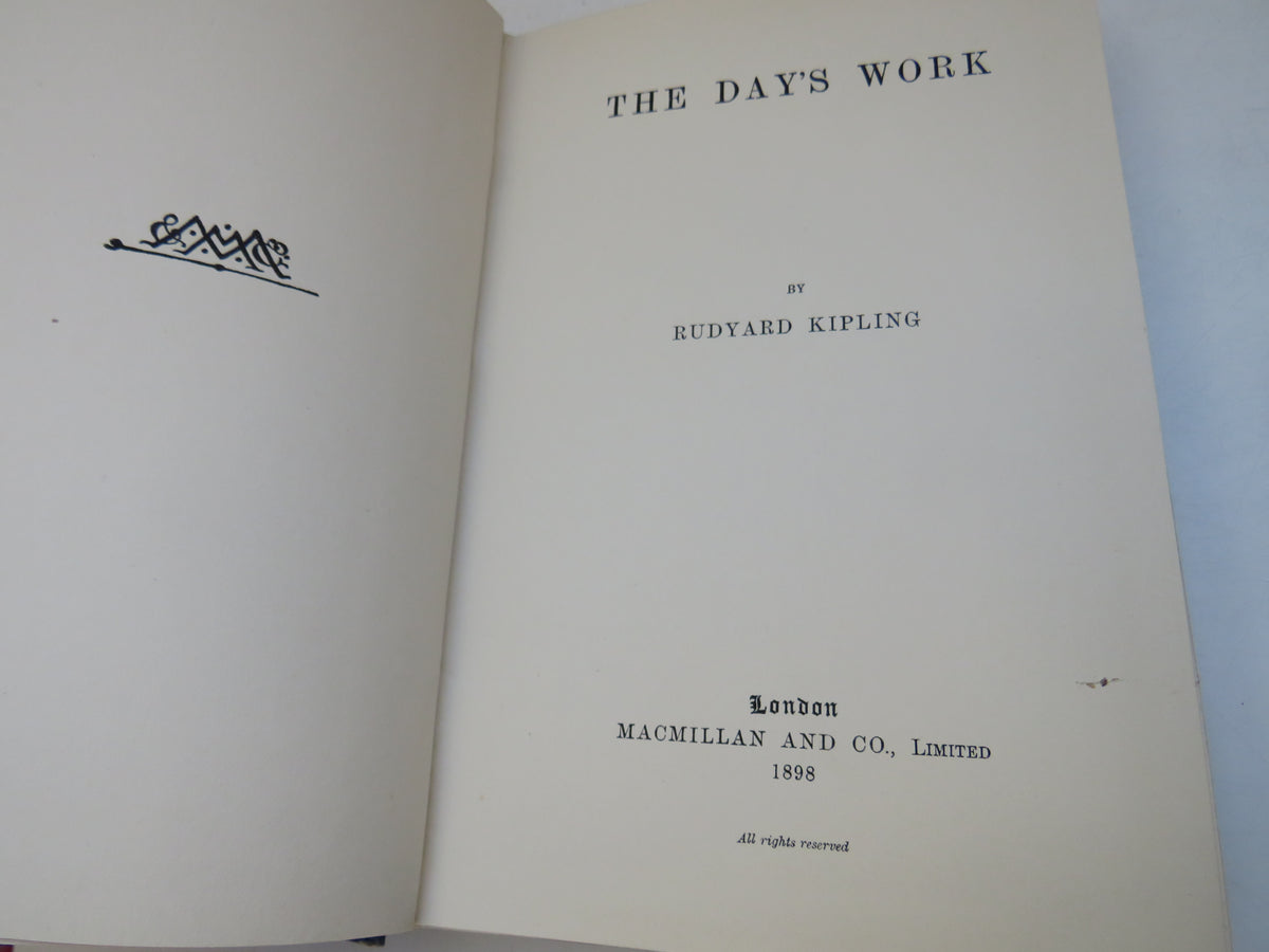 The Day's Work By Rudyard Kipling 1898