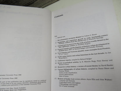 Urban History Yearbook 1988