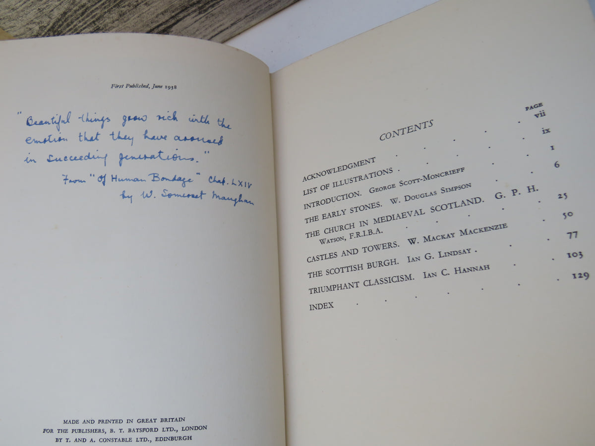 The Stones of Scotland Edited By George Scott-Moncrieff 1938