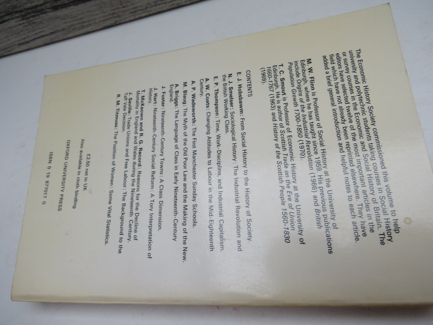 Essays In Social History Edited By M.W. Flinn and T.C. Smout 1974