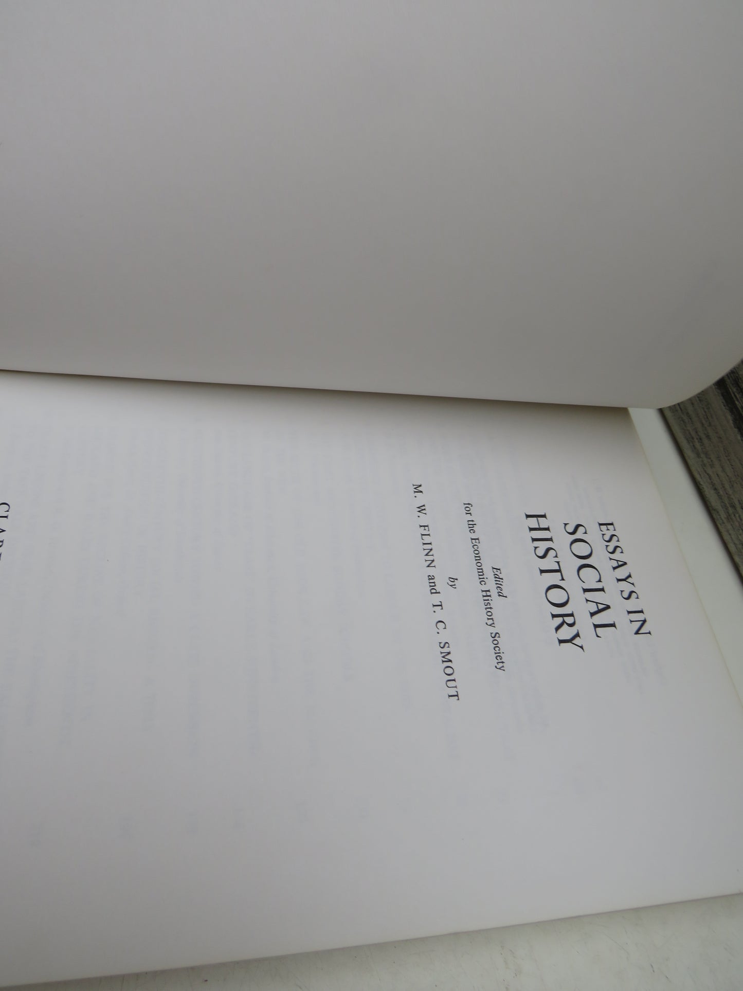 Essays In Social History Edited By M.W. Flinn and T.C. Smout 1974