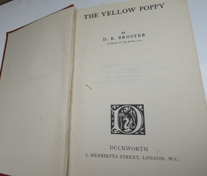 The Yellow Poppy by D. K. Broster, 1927 book image 4