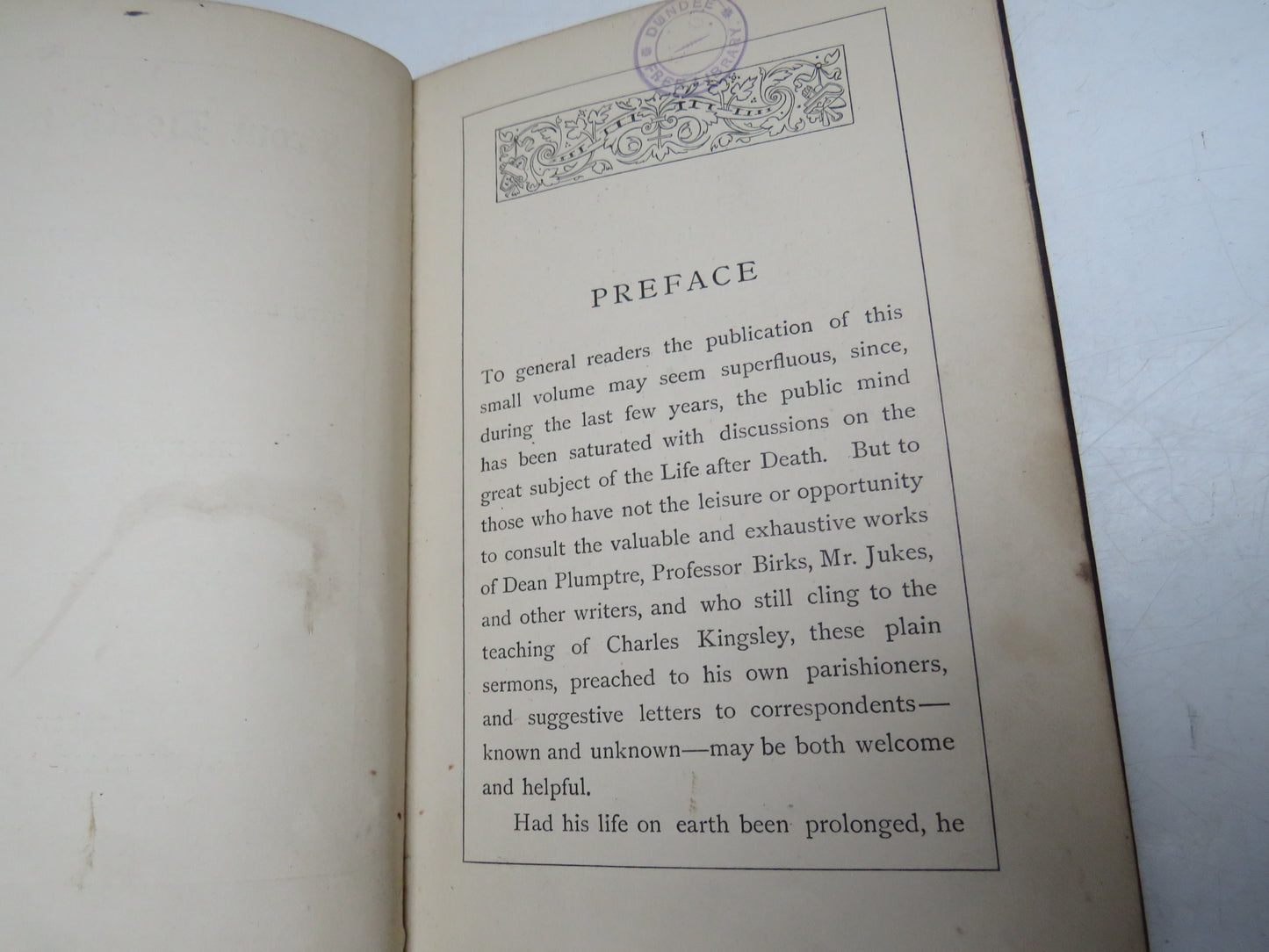 From Death To Life Fragments of Teaching To A Village Congregation With Letters On The Life After Death by Charles Kingsley 1887