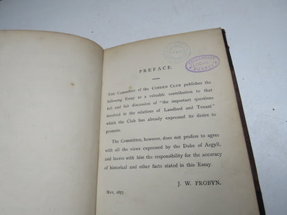 Essay On The Commercial Principles Applicable To Contracts For The Hire of Land By The Duke of Argyl book image 4