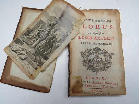 Lucius Annaeus Florus. Cui subjungitur Lucii Ampelii Liber Memorialis 1715 Antique Latin Book