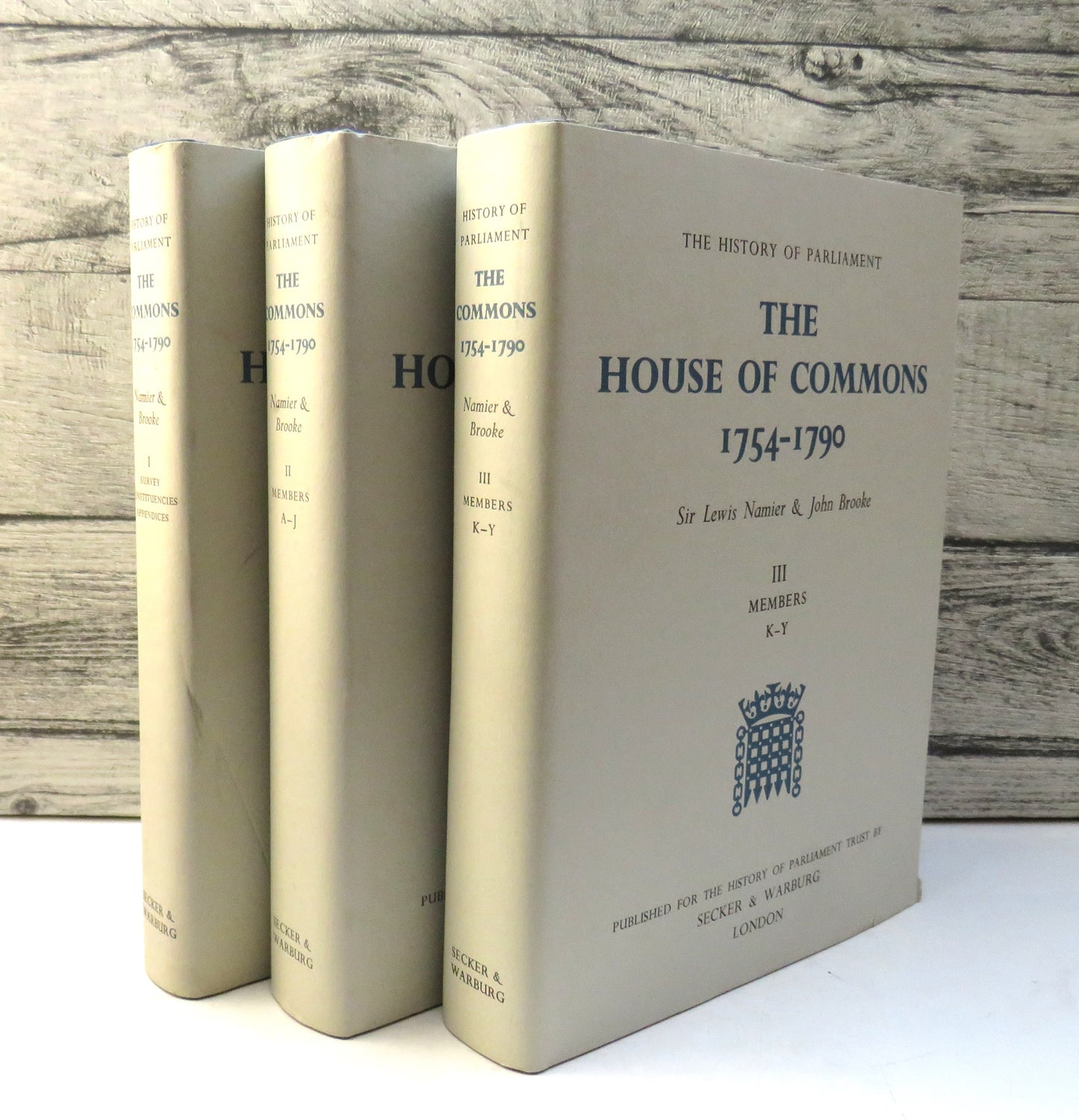 The House of Commons 1754-1790 By Sir Lewis Namier & John Brooke 1985