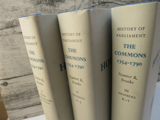 The House of Commons 1754-1790 By Sir Lewis Namier & John Brooke 1985