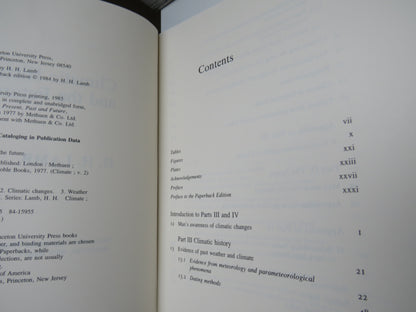 Climate History and the Future By H.H. Lamb 1984