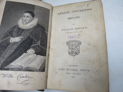 Remains Concerning Britain By William Camden 1870
